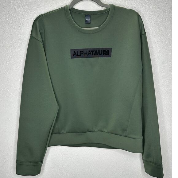 Alphatauri Olive Green Round Neck Long Sleeve Sweatshirt S - Picture 2 of 16